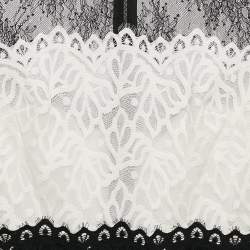 Pre Owned Sandro Black/White Lace Mini Dress S