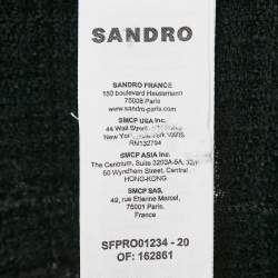 Sandro Black Tweed Double Breasted Mini Dress M