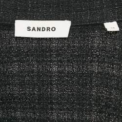 Sandro Black Tweed Double Breasted Mini Dress M