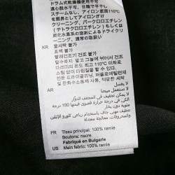 Pre Owned Sandro Black Ramie Belted Button Front Blouse M