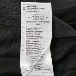 Pre Owned Sandro Black Ramie Belted Button Front Blouse M