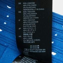 Sandro Blue Knit Pleat Effect Mini Skirt M