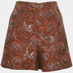 Sandro Brown/Multicolor Jacquard Shorts L