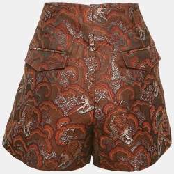 Sandro Brown/Multicolor Jacquard Shorts L