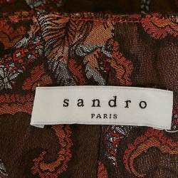 Sandro Brown/Multicolor Jacquard Shorts L