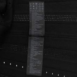 Pre Owned Sandro Black/Cream Stretch Knit Long Dress S