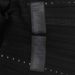 Pre Owned Sandro Black/Cream Stretch Knit Long Dress S