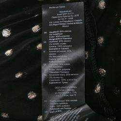 Pre Owned Sandro Black Loona Polka Dots Fil-coupe Chiffon Midi Dress XS