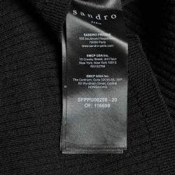 Pre Owned Sandro Black Wool Knit Long Sleeve Jumper M