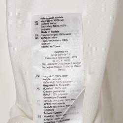 Sandro White Silk Ruffled Button Front Blouse S
