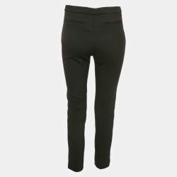 Sandro Black Gabardine Slim Fit Formal Trousers S