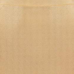 Sandro Beige/Orange Ombre Stretch Knit Fringed Midi Skirt S