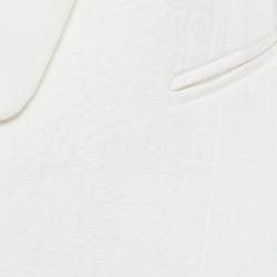 Sandro White Jacquard Shawl Collar Jacket S