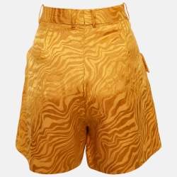 Sandro Orange Jacquard Shorts M