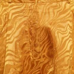 Sandro Orange Jacquard Shorts M