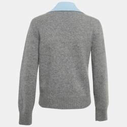 Sandro Grey Wool Double-Neck Jumper S