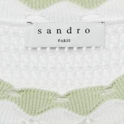 Sandro Multicolor Stripe Viscose Mesh Top S