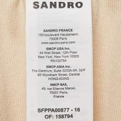 Sandro Beige Stretch Knit Flared Trousers S