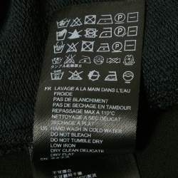 Pre Owned Sandro Black Knit and Satin Waist Tie-Up Detail Top M