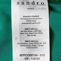Sandro Green Tweed Zip Front Playsuit L