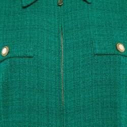 Sandro Green Tweed Zip Front Playsuit L