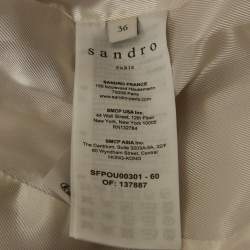 Pre Owned Sandro Pink Felt Double Breasted Pea Coat S
