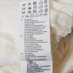 Pre Owned Sandro White Seersucker Long Sleeve Jumpsuit M