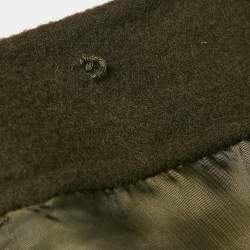 Sandro Green Wool Felt Button Detail Pencil Skirt S