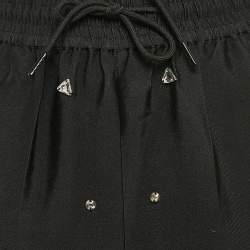 Sandro Black Rhinestone Gabardine Trousers S