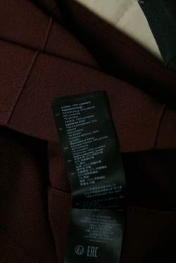 Sandro Burgundy Knit Pearl Detail Cuff Fit & Flare Otane Dress M