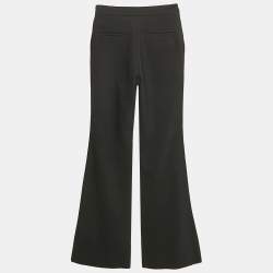 Sandro Black Stretch Cotton Flared Trousers S
