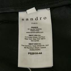 Sandro Black Stretch Cotton Flared Trousers S