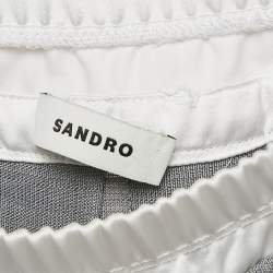 Sandro Grey Crepe Pleated Mini Skirt S