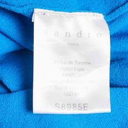 Pre Owned Sandro Blue Jersey Tank Top S