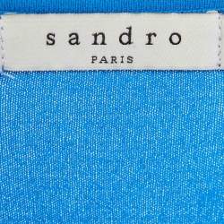 Pre Owned Sandro Blue Jersey Tank Top S