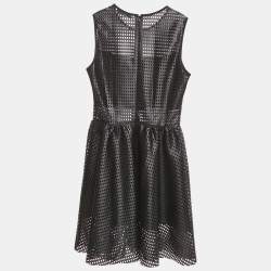 Sandro Black Lace Flared Sleeveless Mini Dress S