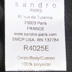 Sandro Black Lace Flared Sleeveless Mini Dress S
