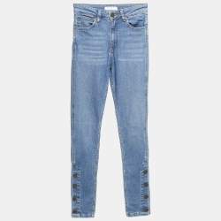 Sandro Blue Denim Skinny Jeans S Waist 35"