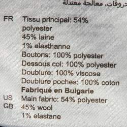 Pre Owned Sandro Black Wool Blend Double Breasted Blazer S