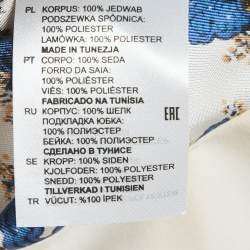 Pre Owned Sandro Blue/Pink Floral Print Silk Mini Dress S