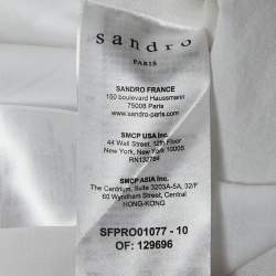 Pre Owned Sandro White Ramie Tiered Mini Dress M