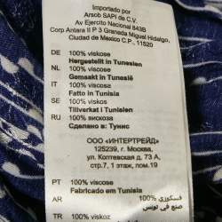 Sandro Blue Striped Satin Mini Dress M