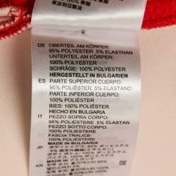 Pre Owned Sandro Orange Textured Jersey Ruffled Mini Dress L