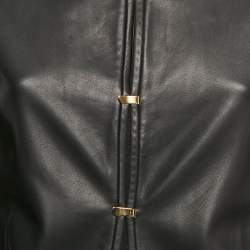 Sandro Black Hook Leather Jacket S