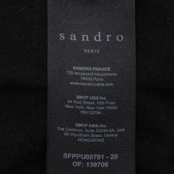 Sandro Black Wool Knit Full Sleeve V Neck Sweater M