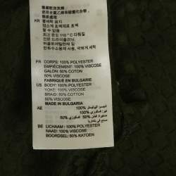 Pre Owned Sandro Black Satin/Jacquard Flounce Mini Dress S