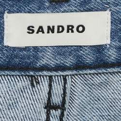 Sandro Grey Layered High Rise Jeans S Waist 26"