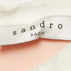 Sandro Orange Crepe Sleeveless Mini Dress S