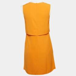 Sandro Orange Crepe Sleeveless Mini Dress S