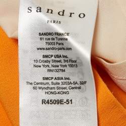Sandro Orange Crepe Sleeveless Mini Dress S